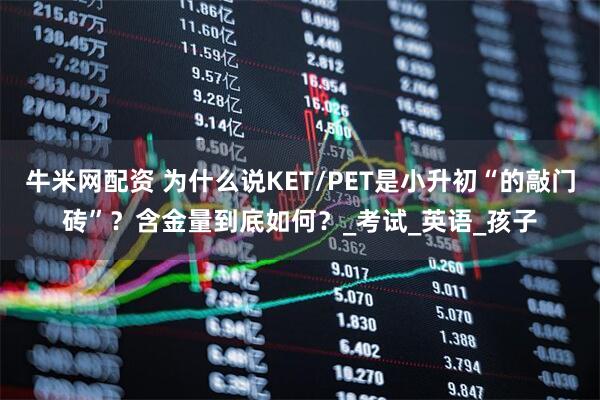 牛米网配资 为什么说KET/PET是小升初“的敲门砖”？含金量到底如何？_考试_英语_孩子