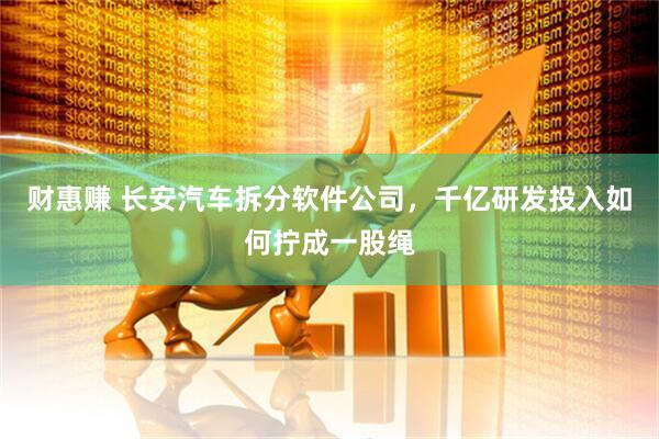 财惠赚 长安汽车拆分软件公司，千亿研发投入如何拧成一股绳