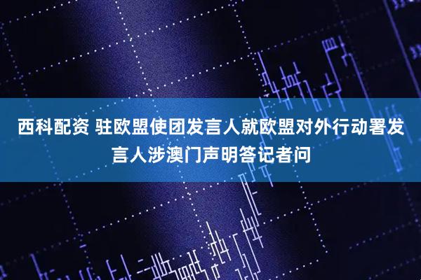 西科配资 驻欧盟使团发言人就欧盟对外行动署发言人涉澳门声明答记者问