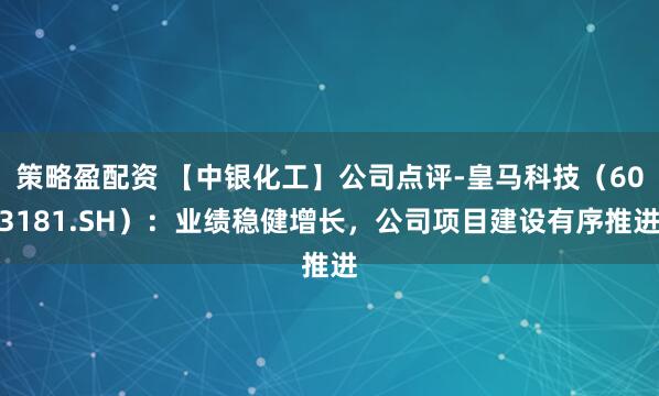 策略盈配资 【中银化工】公司点评-皇马科技（603181.SH）：业绩稳健增长，公司项目建设有序推进